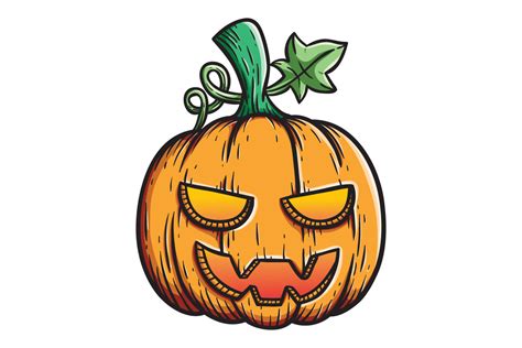 Cute Halloween Pumpkin Drawing Graphic by PadmaSanjaya · Creative Fabrica