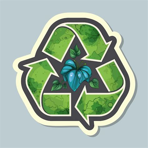 Ilustración de ecología icono de reciclaje reducir reutilizar reciclar