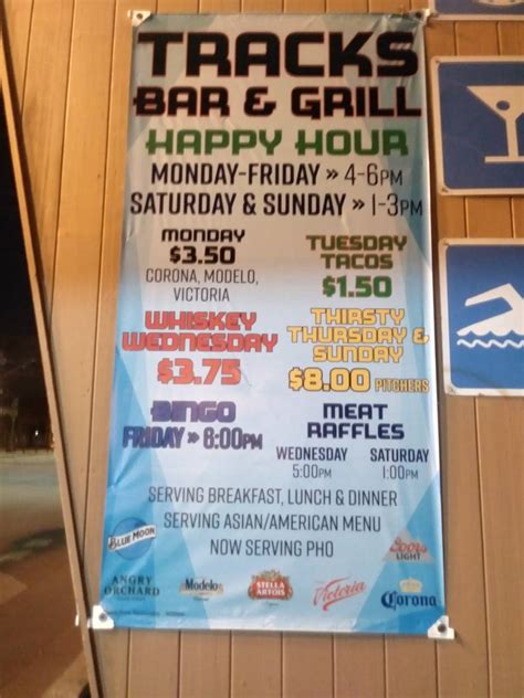 Menu at Tracks Bar & Grill, Saint Paul