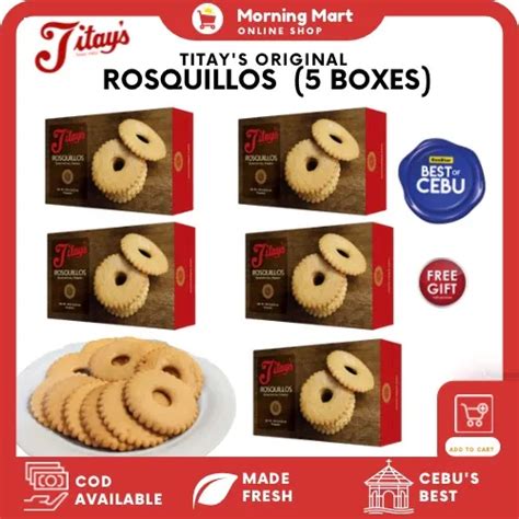 Titay S ROSQUILLOS Biscuit 5 Boxes X 180 Grams From Lilo An Cebu