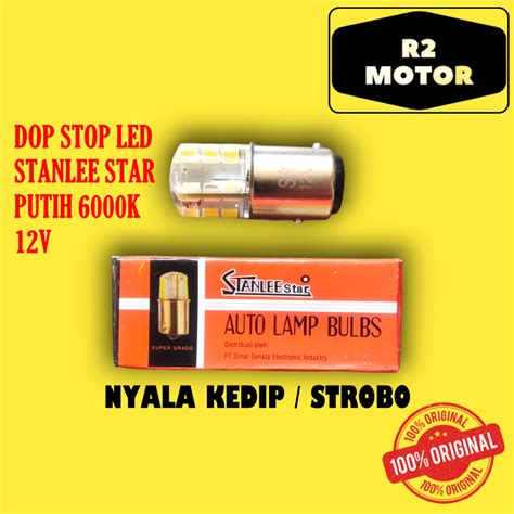 LAMPU DOP BELAKANG STOP REM MOTOR 24 TITIK LED 12V KEDIP STROBO STANLEE