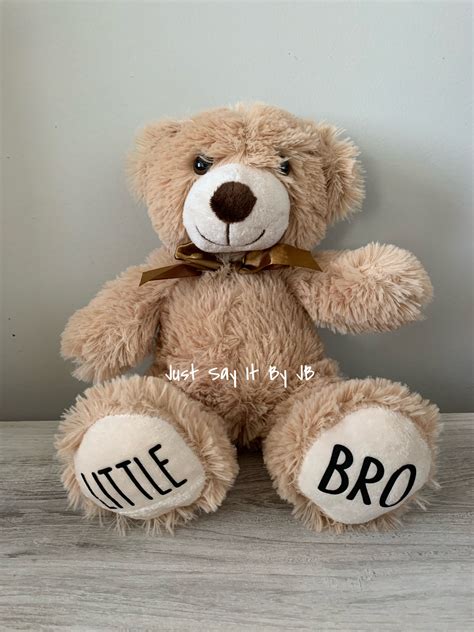Big Bro Teddy Bear Little Bro Teddy Bear Personalized Plush Teddy