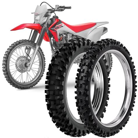 2 Pneu Moto Crf 230F Rinaldi 110 100 18 64m 80 100 21 51m RW33 Em