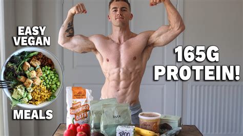 HIGH PROTEIN Vegan Full Day Of Eating Simple Meals 165g Protein