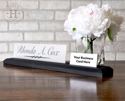 Personalized Name Plate Card Holder Custom Desk Name Plate Etsy