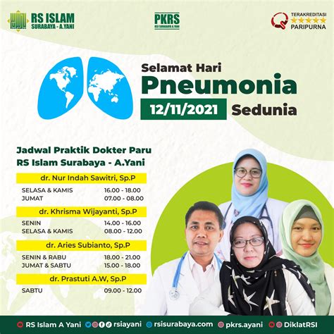 Selamat Hari Pneumonia Sedunia RS Islam Surabaya