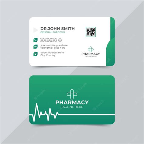 Premium Vector Modern Medical Business Card Design