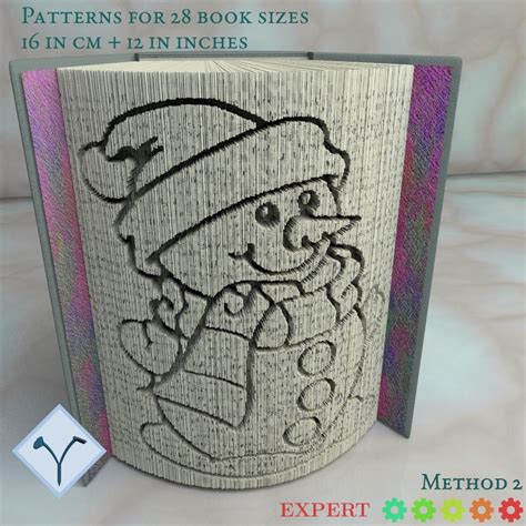 Christmas Snowman Book Folding Pattern Instruction Diy Etsy