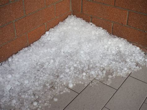 Hail In Stormy Weather Stock Image Image Of Pavement 98032001