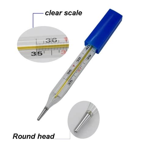 Medical Clinical Oral Armpit Glass Mercury Thermometer