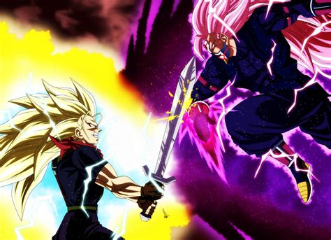 Trunks Ssj Rage 3 Vs Crimson Masked Saiyan Ssj3 By Unkoshin On Deviantart