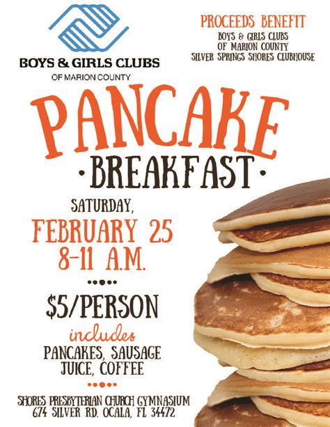 Pancake Breakfast Fundraiser Flyer Template - Card Template