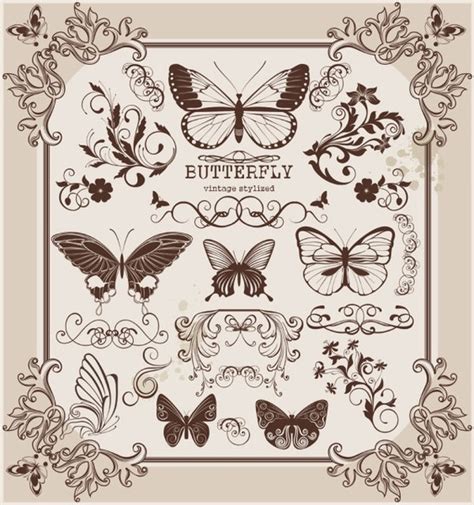 Butterfly pattern 2 vector Free vector in Encapsulated PostScript eps ...