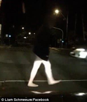 Half Naked Man Spotted Wandering Around Melbourne Late At Night Daily Mail Online