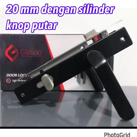 Jual Kunci Pintu Alumunium Silinder Putar Knob Knop Paket Handle