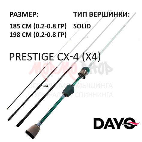 Спиннинг PRESTIGE CX-4 0,2-0,8 гр от DAYO (ДоЮй) – купить за 2 810 ...