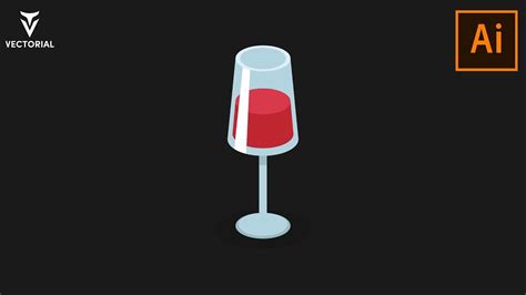 How To Draw A Wine Glass In Adobe Illustrator Youtube