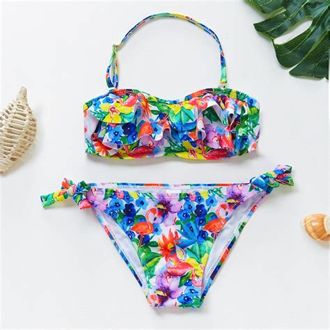 Twee Stukken Meisjes Bikini Set Meisjes Badmo Grandado