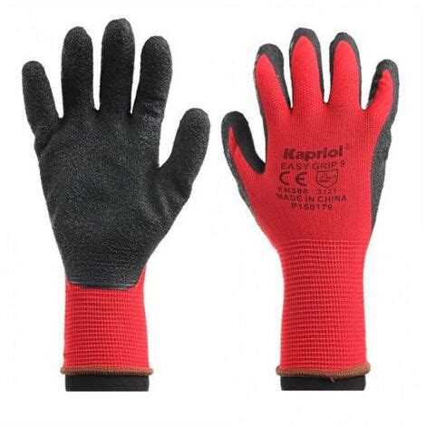 Gants Pour Travaux De Manutention G N Rale Easy Grip Rouge Kapriol