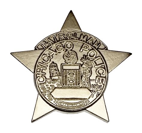 Chicago Police Department Star Lapel Pin 1955 Series Patrolman Size