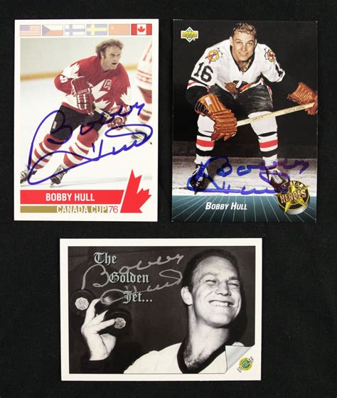 Lot Detail Bobby Hull Chicago Blackhawks Signed Collection 9 Items