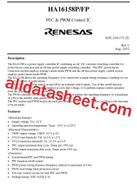 HA16158FP Datasheet PDF Renesas Technology Corp