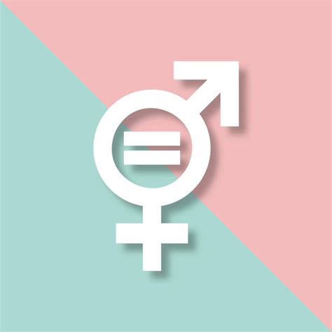 Premium Vector White Gender Equality Rights Symbol Concept