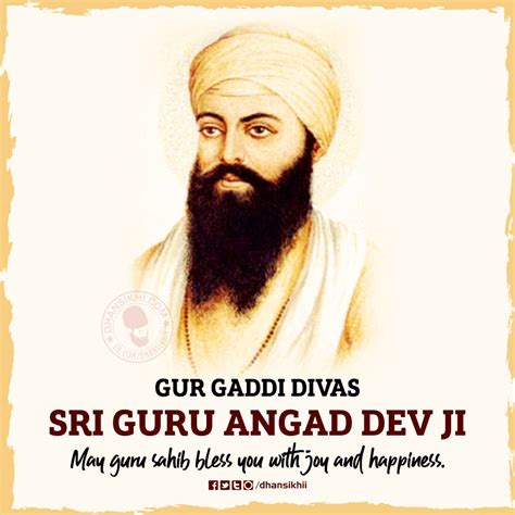 Guru Angad Dev Ji Guru Gaddi Divas Greetings Best Wishes Dhansikhi