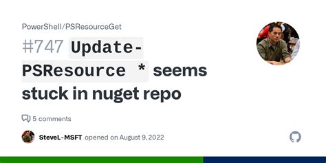 `update Psresource ` Seems Stuck In Nuget Repo · Issue 747