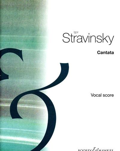 Cantata Sheet Music By Igor Stravinsky Nkoda Free Days Trial