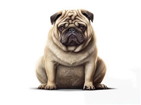 Premium AI Image | fat pug dog