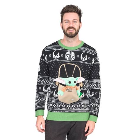 Baby Yoda Christmas Sweater | Star Wars The Child Forces Trees Ugly ...