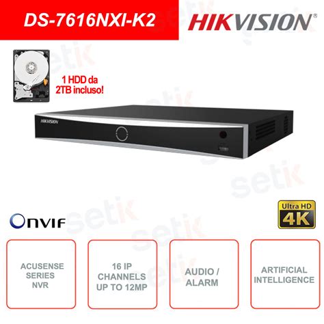 DS 7616NXI K2 Hikvision IP ONVIF NVR 16 IP Channels Up To 12MP