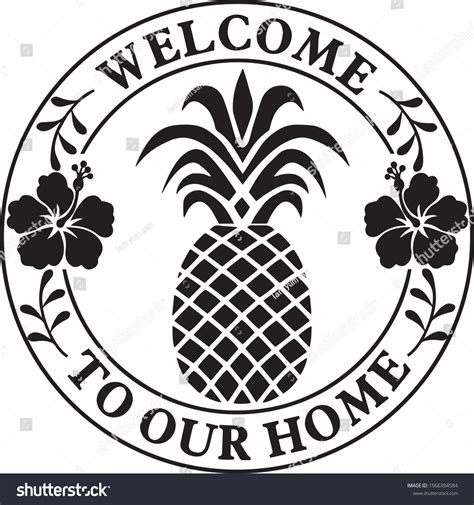 1668 Welcome With Pineapple Images Stock Photos 3d Objects