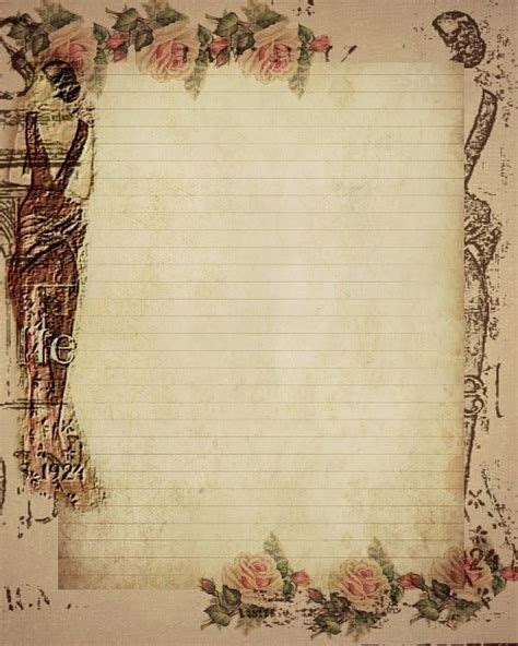 Free Junk Journal Vintage Printables Vintage Writing Paper Writing