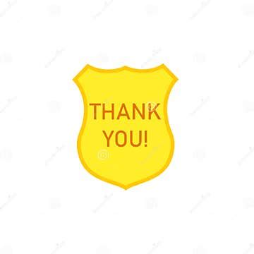 Thank you police badge stock vector. Illustration of object - 299628448