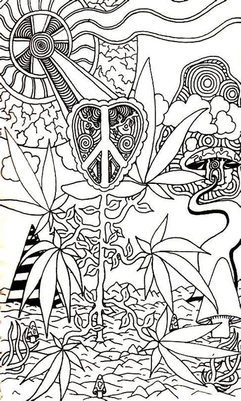 Best Images Of Printable Abstract Coloring Pages Stoner Trippy