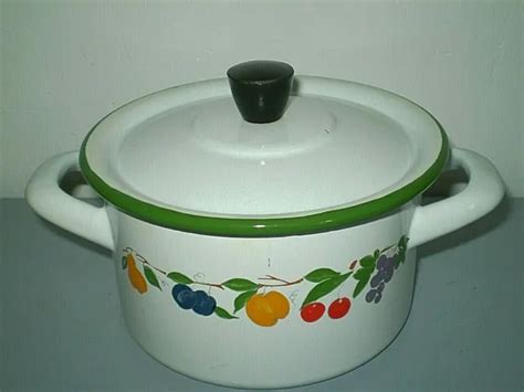 Ancienne Petite Cocotte En Tole Emaillee N Made In Yugoslavia Eur