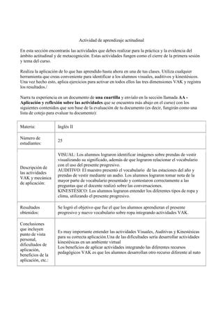 Actividad De Aprendizaje Actitudinal 1 PDF