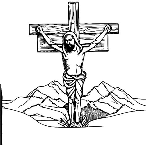 Desenho De Jesus Crucificado Para Colorir Creative Fabrica Descubra