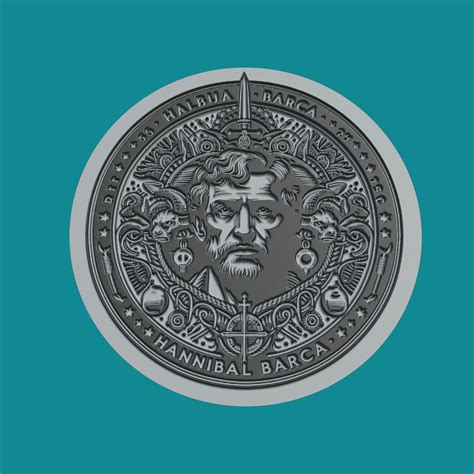 3d File Hannibal Barca Print Model Hannibal Barca Medallion Hannibal