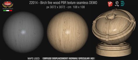 Birch Fine Wood PBR Texture Seamless 22014