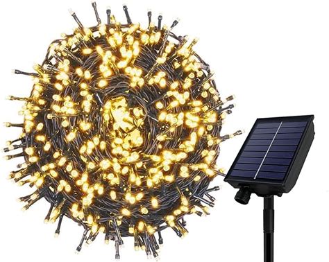 UISEBRT Solar Lichterkette Außen Weihnachten 100M 1000LED Warmweiß