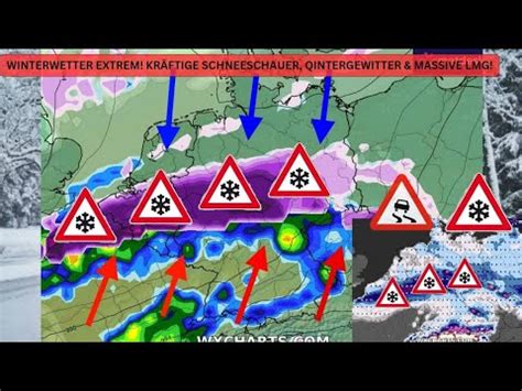 Winterwetter Extrem Kr Ftige Schneeschauer Wintergewitter Und Eine