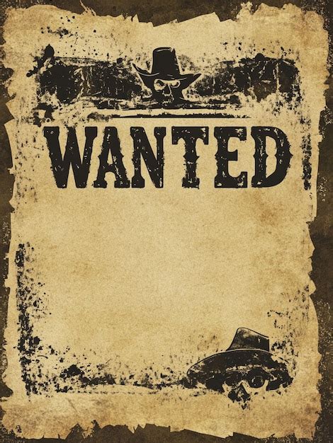 Vintage Western Style Wanted Poster Premium Ai Generated Image