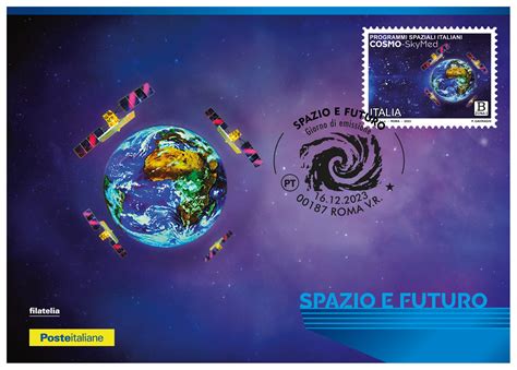 Cartolina Filatelica Italia Nuova Spazio E Futuro Cosmo Sky