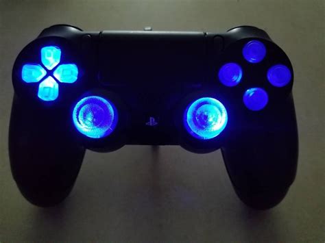 Playstation4 PS4 LED wireless techfire controller Blue lights | Etsy