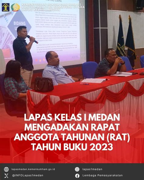 Lapas Kelas I Medan Adakan Rapat Anggota Tahunan Rat Tahun Buku