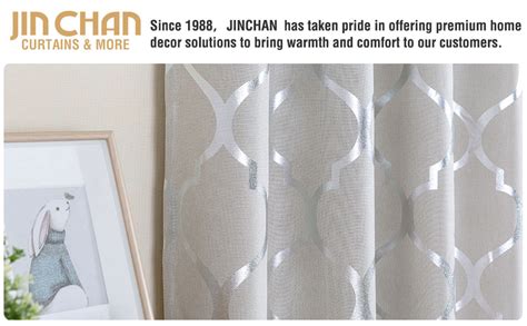 Amazon Jinchan Moroccan Tile Linen Textured Curtains Printed