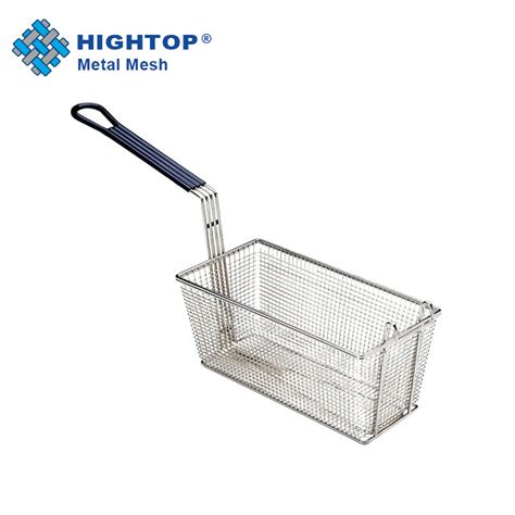 Separate Design Silver Stainless Steel Frying Baskets Commonly Used For